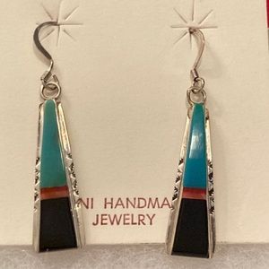 Native American Zuni Inlay Earrings - New